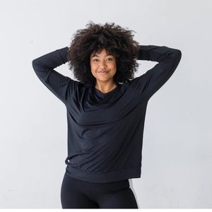 Senita Black Laser Cut Pullover